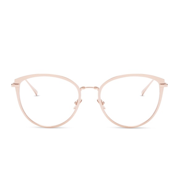 Star Wars DIFF Princess Leila Clear Glasses: rose gold metal frame, medium fit - Picture 3 of 11